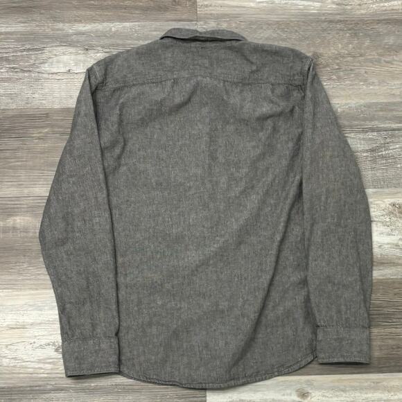 Levis Battery Housemark Slim Gray Mens Large Long Sleeve Button Up Shirt EUC - Picture 3 of 10